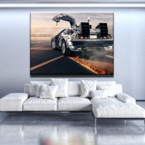 Delorean Speed - Automative 5 Panel Canvas Art Wall Decor