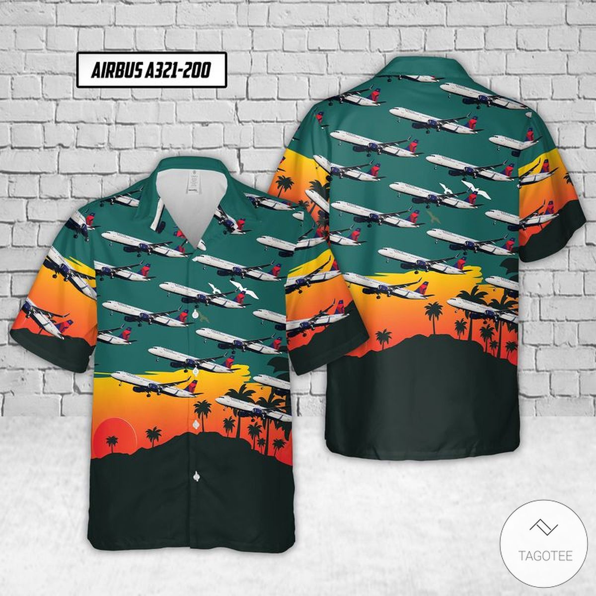 Delta Airbus A321-200 Hawaiian Shirt Delta Airbus A321-200 Hawaiian Shirt