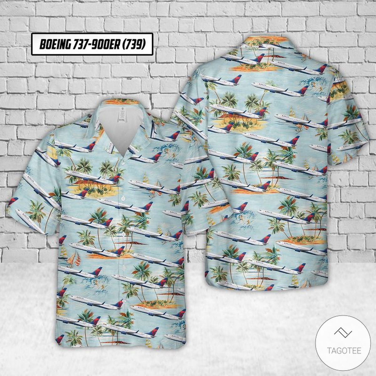 Delta Boeing 737-900Er Hawaiian Shirt Delta Boeing 737-900Er Hawaiian Shirt