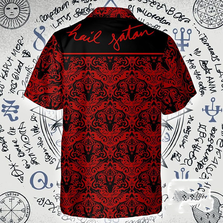 Demon Black And Red Pattern Hawaiian Shirt Demon Black And Red Pattern Hawaiian Shirt