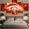 Denver Broncos 1 Sport - 5 Panel Canvas Art Wall Decor