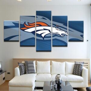 Denver Broncos 15- Sport 5 Panel Canvas Art Wall Decor