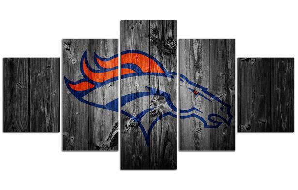 Denver Broncos Nfl - Sport 5 Panel Canvas Art Wall Decor Denver Broncos Nfl - Sport 5 Panel Canvas Art Wall Decor