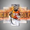 Denver Broncos - Derek Wolfe - Sport 5 Panel Canvas Art Wall Decor