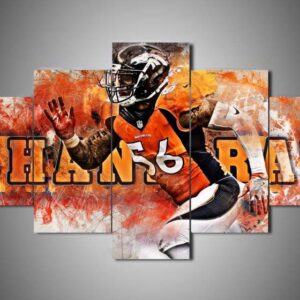 Denver Broncos - Shane Ray - Sport 5 Panel Canvas Art Wall Decor
