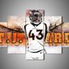 Denver Broncos - T.J. Ward - Sport 5 Panel Canvas Art Wall Decor