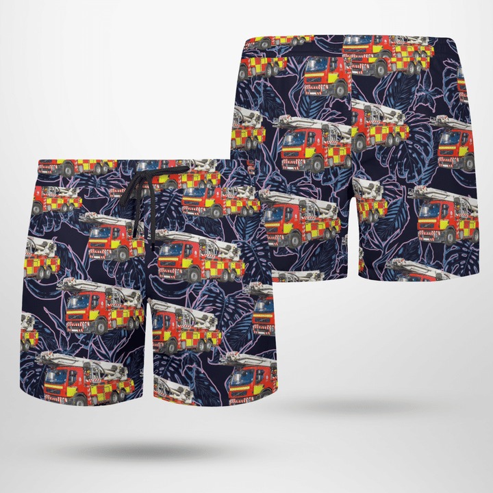 Derbyshire Fire And Rescue Service Aerial Ladder Platforms Hawaiian Shirt Derbyshire Fire And Rescue Service Aerial Ladder Platforms Hawaiian Shirt