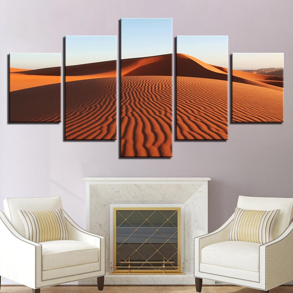 Desert Landscape Framework - Nature 5 Panel Canvas Art Wall Decor Desert Landscape Framework - Nature 5 Panel Canvas Art Wall Decor