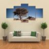 Desert Landscape In Algeria - Nature 5 Panel Canvas Art Wall Decor