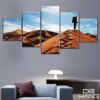 Desert Landscape - Space 5 Panel Canvas Art Wall Decor