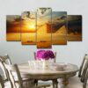 Desert pyramid - Nature 5 Panel Canvas Art Wall Decor