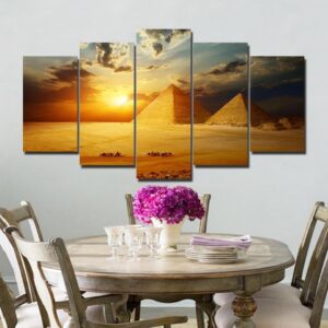 Desert pyramid - Nature 5 Panel Canvas Art Wall Decor