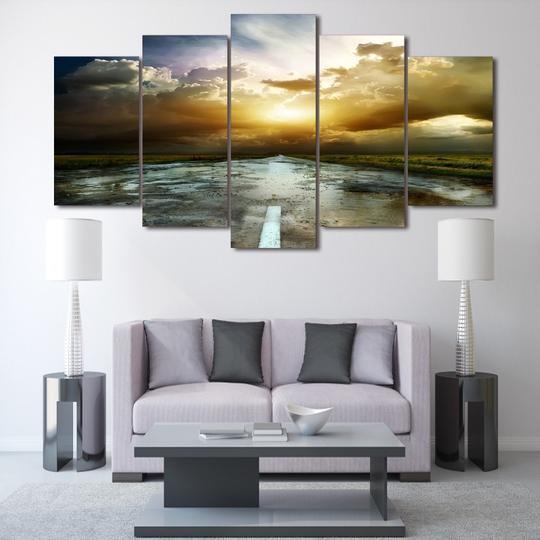Desert - Nature 5 Panel Canvas Art Wall Decor Desert - Nature 5 Panel Canvas Art Wall Decor