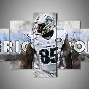 Detroit Lions - Eric Ebron - Sport 5 Panel Canvas Art Wall Decor