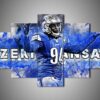 Detroit Lions - Ezekiel Ansah - Sport 5 Panel Canvas Art Wall Decor