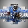 Detroit Lions - Glover Quin - Sport 5 Panel Canvas Art Wall Decor