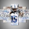 Detroit Lions - Golden Tate - Sport 5 Panel Canvas Art Wall Decor