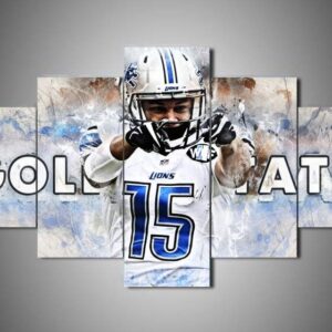 Detroit Lions - Golden Tate - Sport 5 Panel Canvas Art Wall Decor