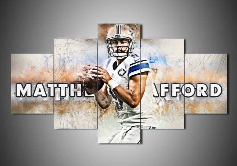 Detroit Lions - Matthew Stafford - Sport 5 Panel Canvas Art Wall Decor Detroit Lions - Matthew Stafford - Sport 5 Panel Canvas Art Wall Decor