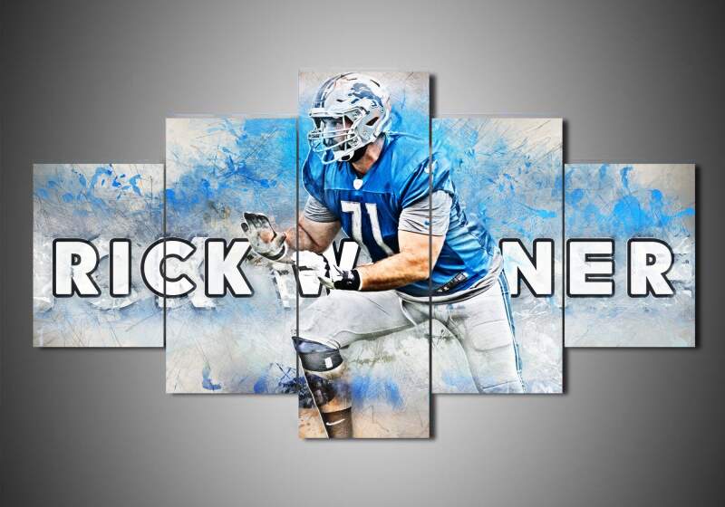 Detroit Lions - Rick Wagner - Sport 5 Panel Canvas Art Wall Decor Detroit Lions - Rick Wagner - Sport 5 Panel Canvas Art Wall Decor
