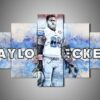 Detroit Lions - Taylor Decker - Sport 5 Panel Canvas Art Wall Decor
