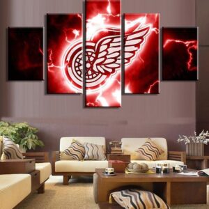 Detroit Red Wings Sports - Sport 5 Panel Canvas Art Wall Decor