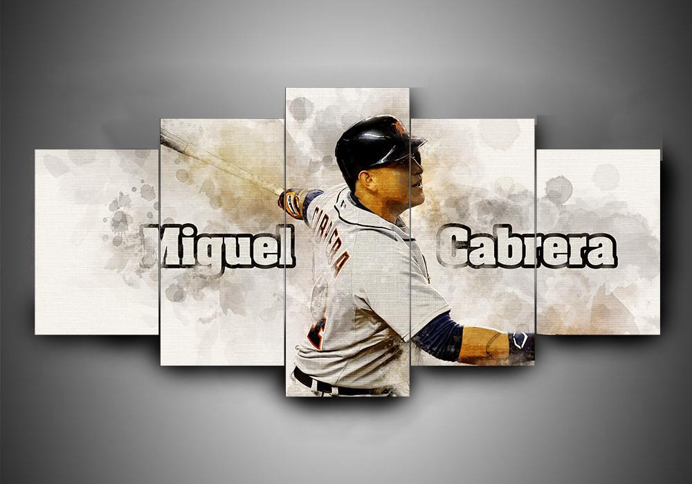 Detroit Tigers 2 - Sport 5 Panel Canvas Art Wall Decor Detroit Tigers 2 - Sport 5 Panel Canvas Art Wall Decor