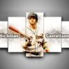 Detroit Tigers 3 - Sport 5 Panel Canvas Art Wall Decor