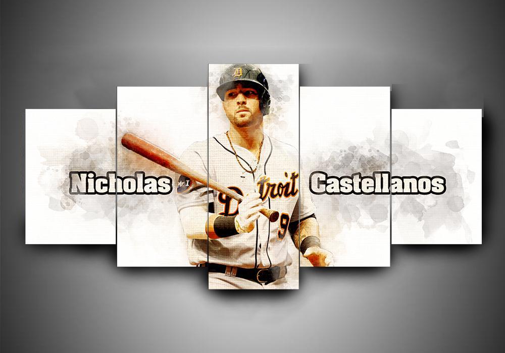 Detroit Tigers 3 - Sport 5 Panel Canvas Art Wall Decor Detroit Tigers 3 - Sport 5 Panel Canvas Art Wall Decor
