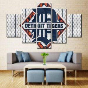 Detroit Tigers Baseball - Sport 5 Panel Canvas Art Wall Decor