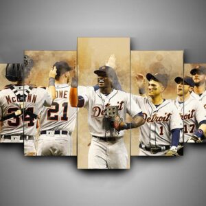 Detroit Tigers - Sport 5 Panel Canvas Art Wall Decor