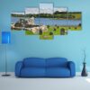 Devenish Island Monastic Site - Nature 5 Panel Canvas Art Wall Decor
