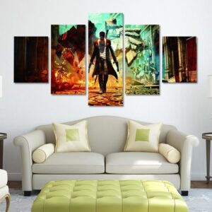 Devil May Cry : Dante - Gaming 5 Panel Canvas Art Wall Decor