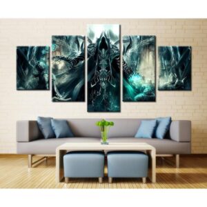 Diablo Reaper Of Souls 1 - Gaming 5 Panel Canvas Art Wall Decor