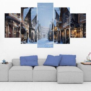 Diagon Alley Harry Potter - Movie 5 Panel Canvas Art Wall Decor
