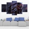 Diana - League Of Legends - Gaming 5 Panel Canvas Art Wall Decor