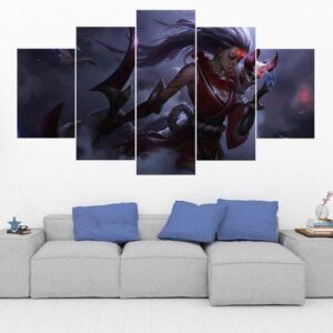 Diana - League Of Legends - Gaming 5 Panel Canvas Art Wall Decor
