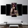 Dias De La Muerte - Abstract 5 Panel Canvas Art Wall Decor