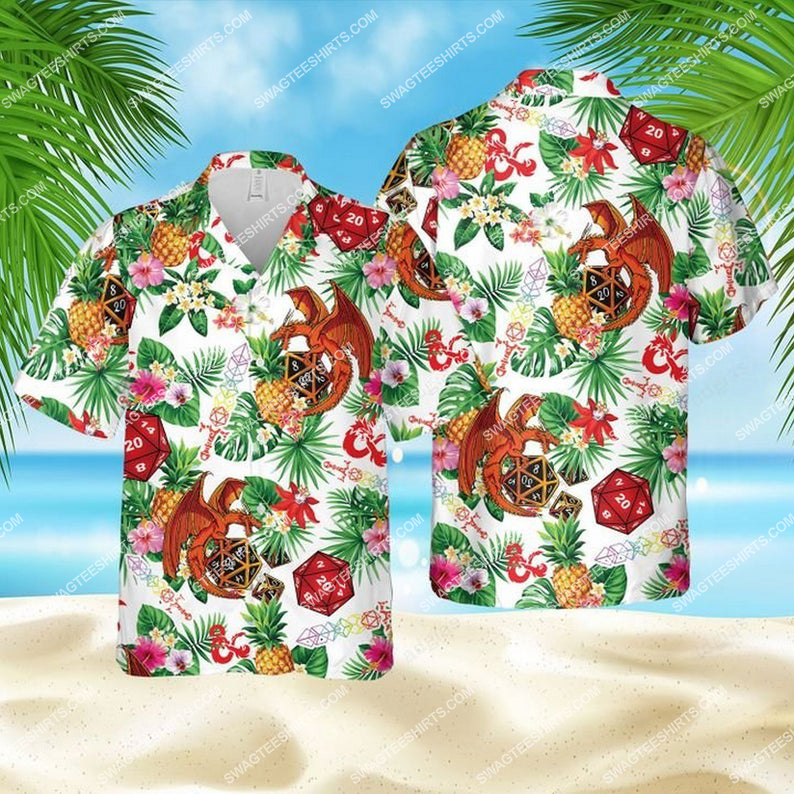 Dice Pineapple Dragon Dice Game Summer Vacation Hawaiian Shirt Dice Pineapple Dragon Dice Game Summer Vacation Hawaiian Shirt