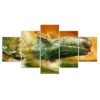 Dick whale sea ship waves - Animal 5 Panel Canvas Art Wall Decor