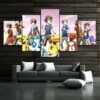 Digital Monster Japanese - Anime 5 Panel Canvas Art Wall Decor