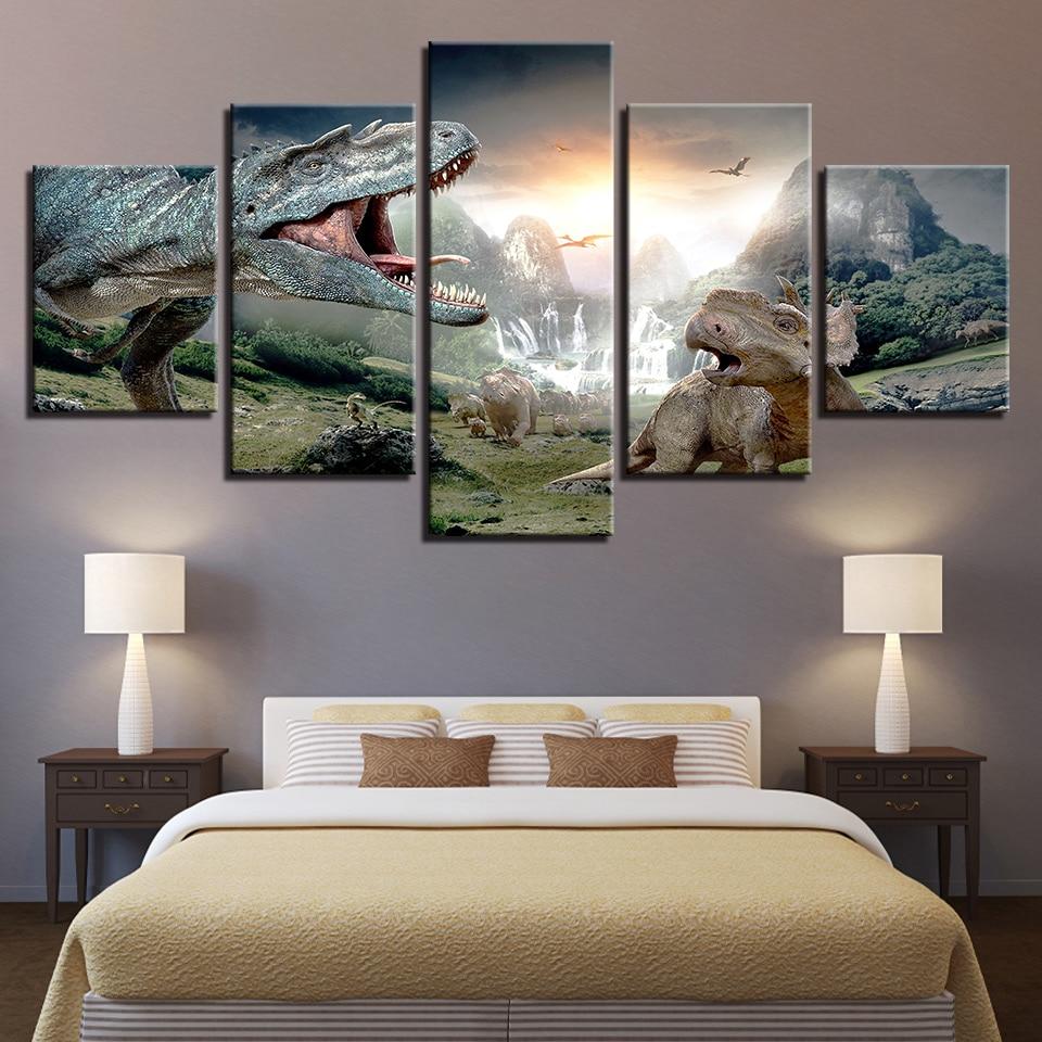 Dinosaur 14 - Animal 5 Panel Canvas Art Wall Decor Dinosaur 14 - Animal 5 Panel Canvas Art Wall Decor