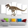 Dinosaur Tyrannosaurus Trex - Abstract Animal 5 Panel Canvas Art Wall Decor
