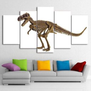 Dinosaur Tyrannosaurus Trex - Abstract Animal 5 Panel Canvas Art Wall Decor
