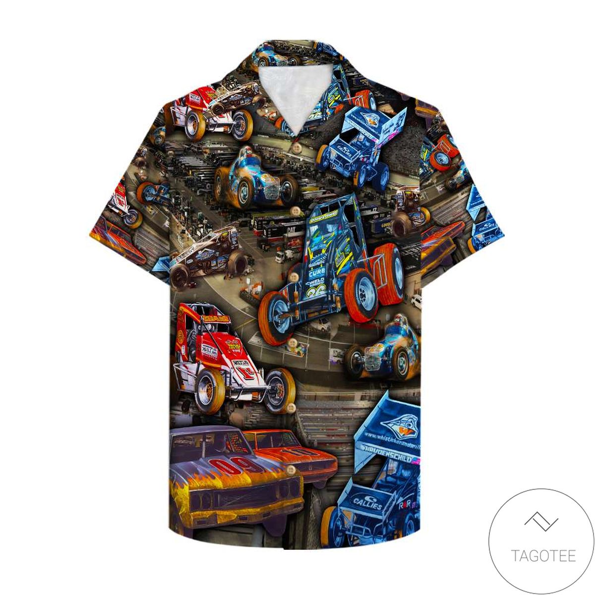 Dirt Track Racing Hawaiian Shirt Dirt Track Racing Hawaiian Shirt