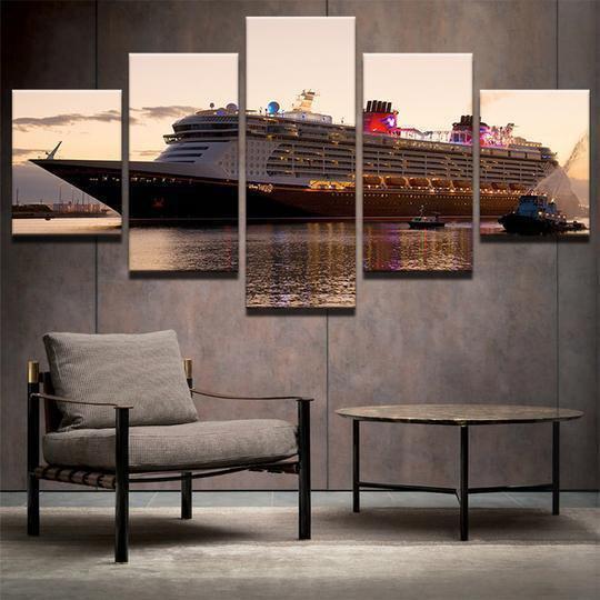 Disney Cruise Lines Dream Fantasy Ship Disney - 5 Panel Canvas Art Wall Decor Disney Cruise Lines Dream Fantasy Ship Disney - 5 Panel Canvas Art Wall Decor
