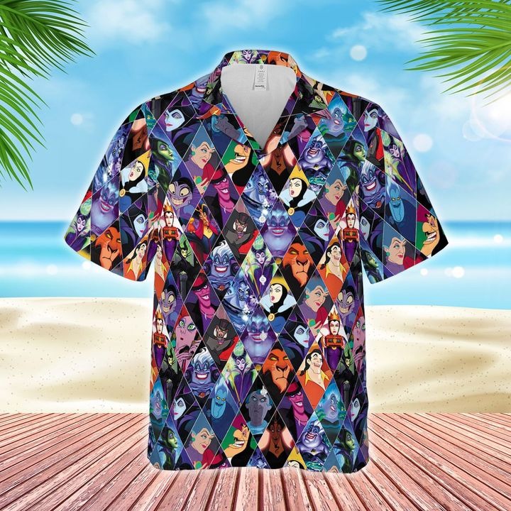 Disney Villains Characters Hawaiian Shirt Disney Villains Characters Hawaiian Shirt