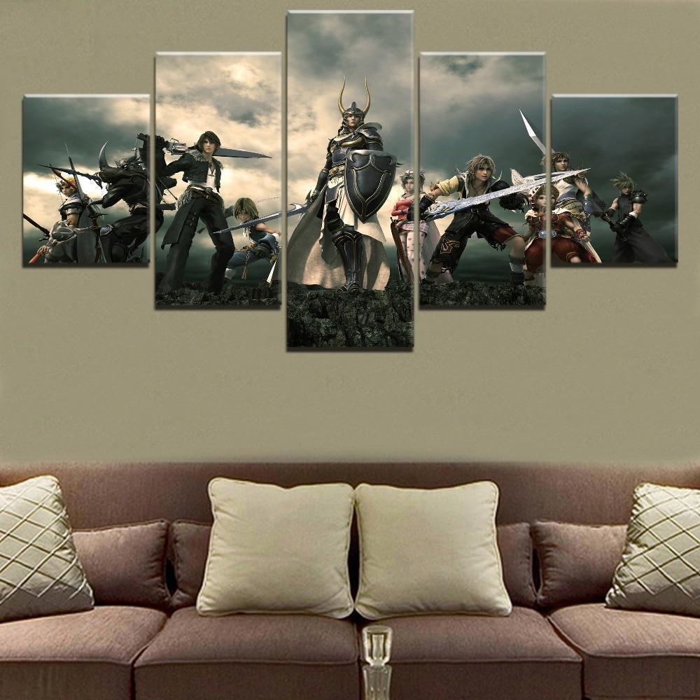 Dissidia Final Fantasy Warrior Of Light 1 Gaming - 5 Panel Canvas Art Wall Decor Dissidia Final Fantasy Warrior Of Light 1 Gaming - 5 Panel Canvas Art Wall Decor