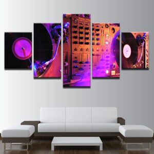 Dj Beats - Music 5 Panel Canvas Art Wall Decor