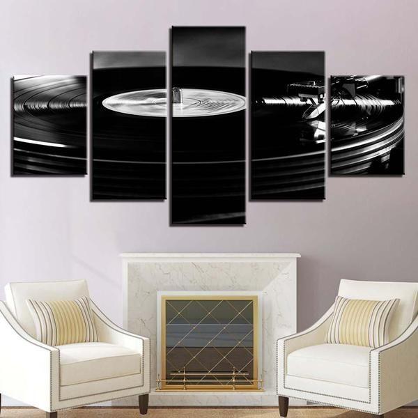 Dj Turntable - Music 5 Panel Canvas Art Wall Decor Dj Turntable - Music 5 Panel Canvas Art Wall Decor